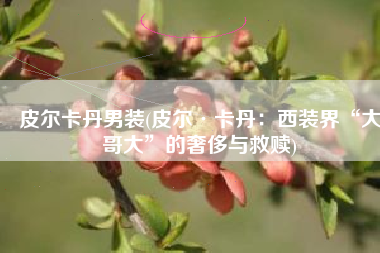 皮尔卡丹男装(皮尔·卡丹：西装界“大哥大”的奢侈与救赎)