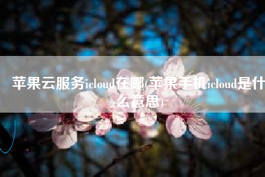 苹果云服务icloud在哪(苹果手机icloud是什么意思)