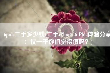 6puls二手多少钱(二手iPhone 6 Plus体验分享:仅一千你们觉得值吗?) 6puls二手多少钱(二手iPhone 6 Plus体验分享:仅一千你们觉得值吗?)