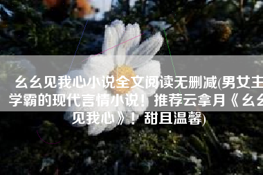 幺幺见我心小说全文阅读无删减(男女主学霸的现代言情小说！推荐云拿月《幺幺见我心》！甜且温馨)