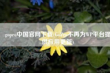 gopro中国官网下载(GoPro不再为WP平台提供应用更新)