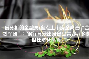 爱分析的金融男(盘点上市房企高管“金融军团”：银行背景出身最受青睐，多数担任财务高管)