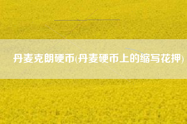 丹麦克朗硬币(丹麦硬币上的缩写花押)