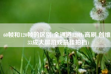 60帧和120帧的区别(全通道120Hz高刷 创维A33成大屏游戏最佳拍档)