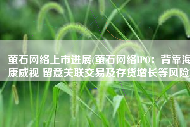 萤石网络上市进展(萤石网络IPO：背靠海康威视 留意关联交易及存货增长等风险)