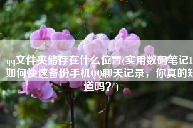 qq文件夹储存在什么位置(实用数码笔记1：如何快速备份手机QQ聊天记录，你真的知道吗？)