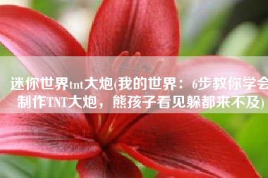 迷你世界tnt大炮(我的世界：6步教你学会制作TNT大炮，熊孩子看见躲都来不及)