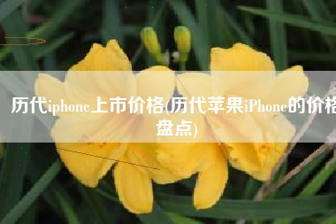 历代iphone上市价格(历代苹果iPhone的价格盘点)