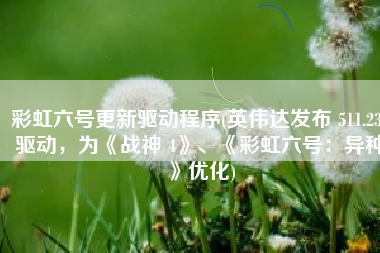 彩虹六号更新驱动程序(英伟达发布 511.23 驱动，为《战神 4》、《彩虹六号：异种》优化)