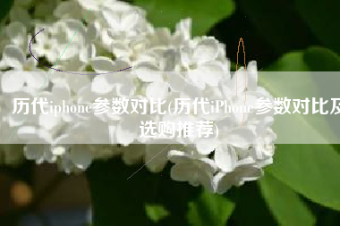 历代iphone参数对比(历代iPhone参数对比及选购推荐)