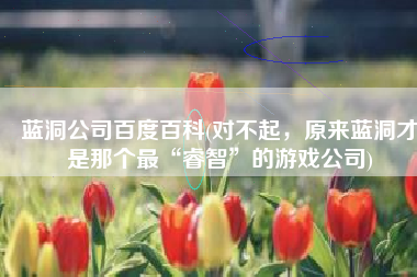 蓝洞公司百度百科(对不起，原来蓝洞才是那个最“睿智”的游戏公司)