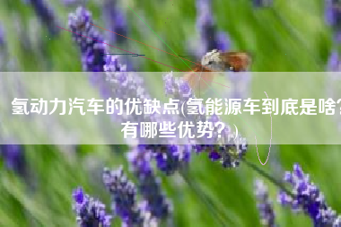 氢动力汽车的优缺点(氢能源车到底是啥？有哪些优势？)