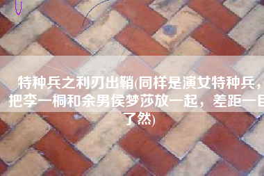 特种兵之利刃出鞘(同样是演女特种兵，把李一桐和余男侯梦莎放一起，差距一目了然)