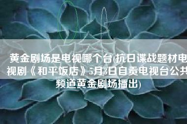 黄金剧场是电视哪个台(抗日谍战题材电视剧《和平饭店》5月3日自贡电视台公共频道黄金剧场播出)
