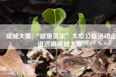 成城大厦(“健康筑家”大型公益活动走进济南成城大厦)