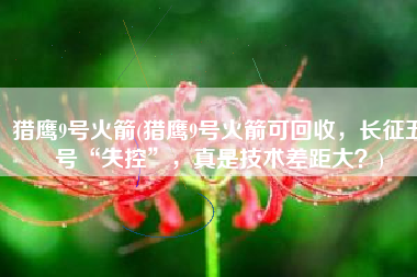 猎鹰9号火箭(猎鹰9号火箭可回收，长征五号“失控”，真是技术差距大？)