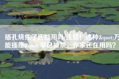 插孔烧焦了还能用吗(注意！这种"万能插座"早已被禁，你家还在用吗？)