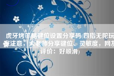 虎牙烤羊腿键位设置分享码(四指无陀玩家注意，大老师分享键位、灵敏度，网友评价：好顺滑)