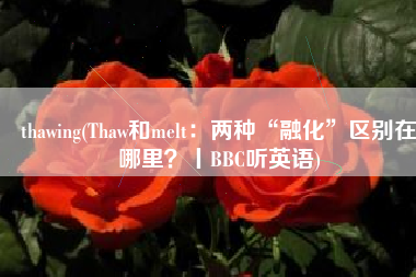 thawing(Thaw和melt：两种“融化”区别在哪里？丨BBC听英语)