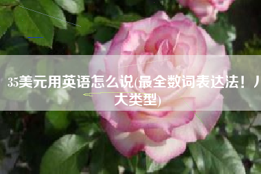35美元用英语怎么说(最全数词表达法！八大类型)