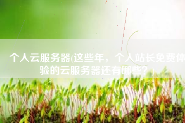 个人云服务器(这些年，个人站长免费体验的云服务器还有哪些？)