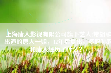 上海唐人影视有限公司旗下艺人(带胡歌出道的唐人一姐，12年后复出，多妈孙莉和唐人经历了什么？)