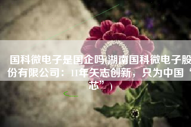 国科微电子是国企吗(湖南国科微电子股份有限公司：11年矢志创新，只为中国“芯”)
