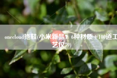 onecloud拖鞋(小米新品：6种材质+100道工艺仅79)