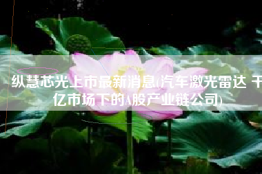 纵慧芯光上市最新消息(汽车激光雷达 千亿市场下的A股产业链公司)