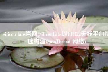 silicon labs官网(SiliconLabs以EFR32无线平台快速构建OpenThread 网络)
