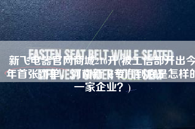 新飞电器官网商城216升(被工信部开出今年首张罚单，河南新飞专汽到底是怎样的一家企业？)