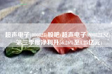 超声电子(000823)股吧(超声电子(000823.SZ)：第三季度净利升56.26%至1.25亿元)