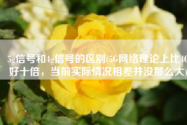 5g信号和4g信号的区别(5G网络理论上比4G好十倍，当前实际情况相差并没那么大)