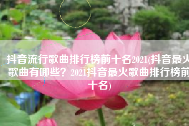 抖音流行歌曲排行榜前十名2021(抖音最火歌曲有哪些？2021抖音最火歌曲排行榜前十名)