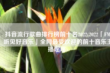 抖音流行歌曲排行榜前十名2022(2022「FM听见好音乐」全网最受欢迎的前十音乐主播瑶瑶)