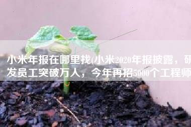 小米年报在哪里找(小米2020年报披露，研发员工突破万人，今年再招5000个工程师)