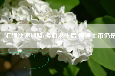 汇强快递加盟(换血求生后 国通上市仍是梦)
