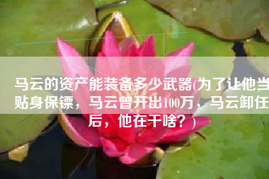 马云的资产能装备多少武器(为了让他当贴身保镖，马云曾开出100万，马云卸任后，他在干啥？)
