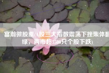 富瀚微股票(A股三大指数震荡下挫集体翻绿，两市超3500只个股下跌)