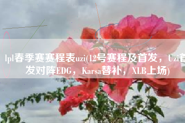 lpl春季赛赛程表uzi(12号赛程及首发，Uzi首发对阵EDG，Karsa替补，XLB上场)