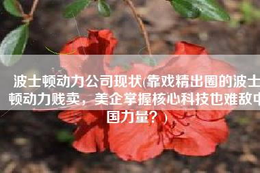 波士顿动力公司现状(靠戏精出圈的波士顿动力贱卖，美企掌握核心科技也难敌中国力量？)