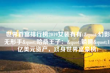 世界首富排行榜2019女裴有有("幻影无形手"哈桑王子："躺拥"17亿美元资产，跻身世界富豪榜)