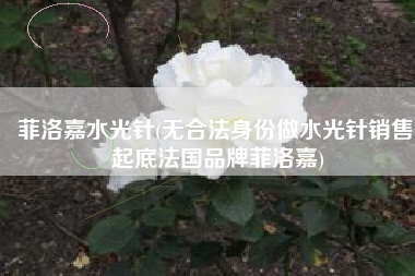 菲洛嘉水光针(无合法身份做水光针销售 起底法国品牌菲洛嘉)