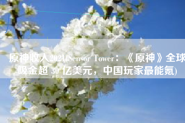 原神收入2021(Sensor Tower：《原神》全球吸金超 30 亿美元，中国玩家最能氪)