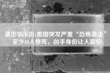 袭击华尔街(美国突发严重“恐怖袭击”：至少10人惨死，凶手身份让人震惊)