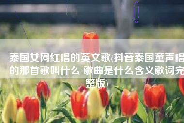 泰国女网红唱的英文歌(抖音泰国童声唱的那首歌叫什么 歌曲是什么含义歌词完整版)