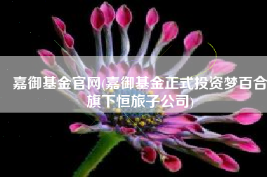 嘉御基金官网(嘉御基金正式投资梦百合旗下恒旅子公司)