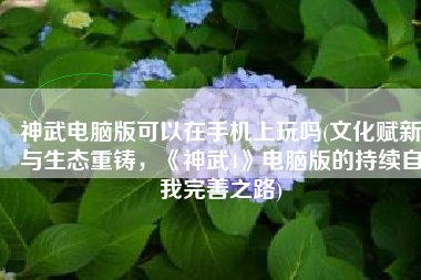 神武电脑版可以在手机上玩吗(文化赋新与生态重铸，《神武4》电脑版的持续自我完善之路)