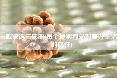 戴蒙德三部曲(每个提案都是对美好生活的向往)
