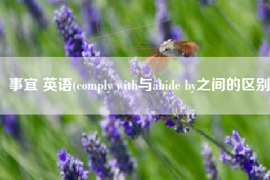 事宜 英语(comply with与abide by之间的区别)